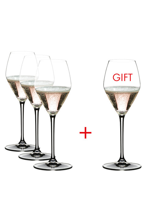 Riedel Extreme Rose/Champagne Wine Glassware (Pay 3 Get 4)